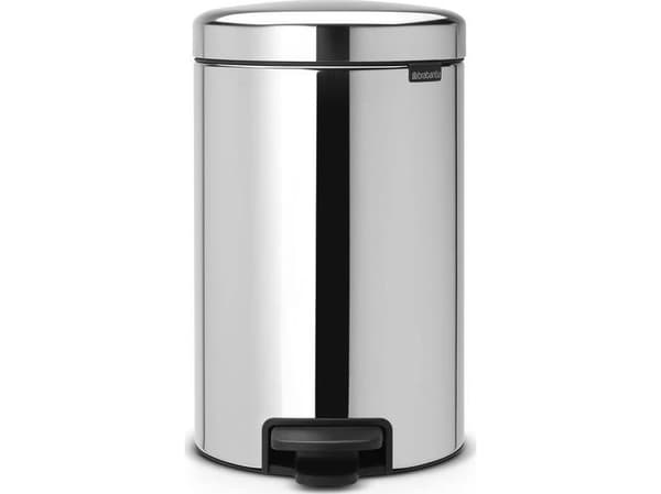 Brabantia 113581, 12 l, Rund, Rustfritt stål, Plast, Pedal, 25,1 cm