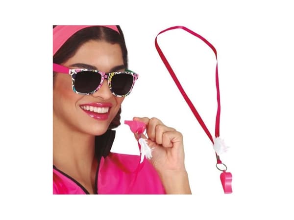 Pink fløjte med fjer