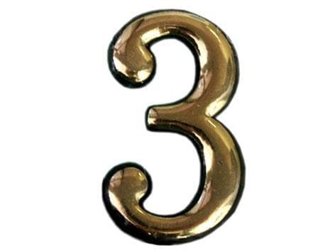 Okko Door Numbergold 3 Plastm
