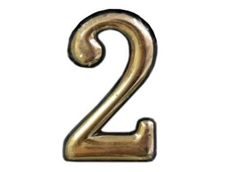 Okko Door Numbergold 2 Plastm
