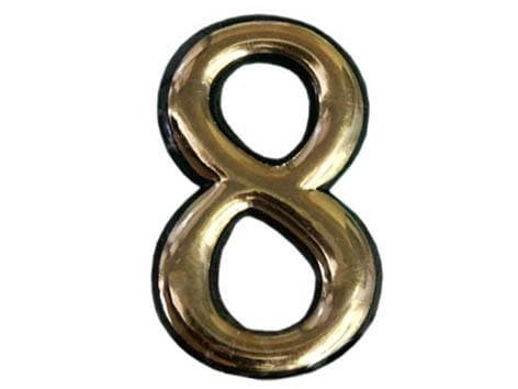 Okko Door Number Gold 8 Plastm