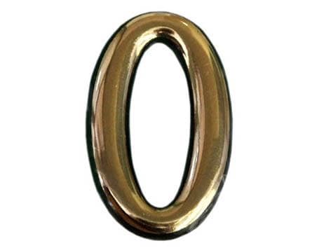 Okko Door Number Gold 0 Plastm