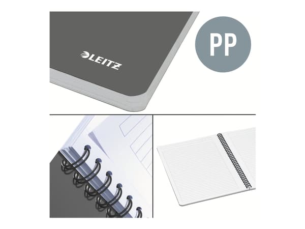 Leitz Office muistilappu A5 viivoitettu, lankasidottu, PP-kansi punainen - (5 kpl)