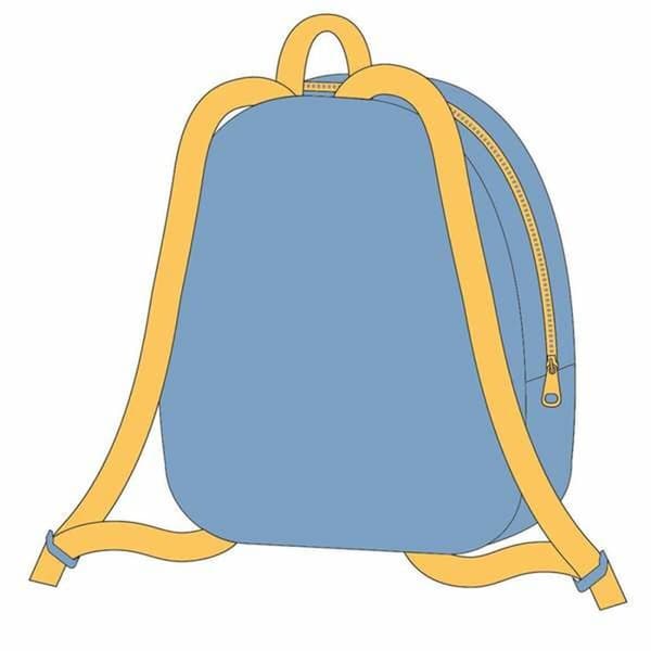 School Bag Stitch Blue 18 x 22 x 4 cm