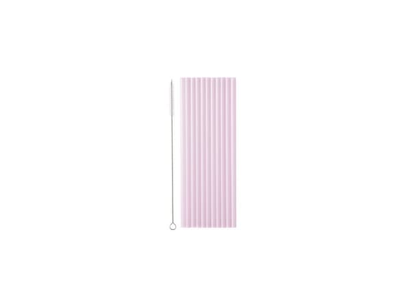 Sugrör i plast 23cm lila 12st