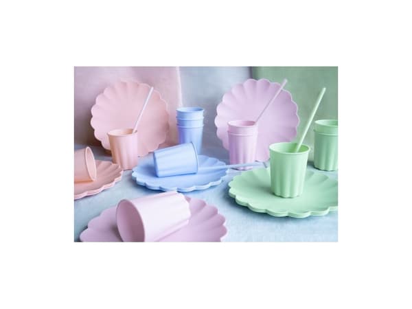 Sugrör i plast rosa 23cm 12st