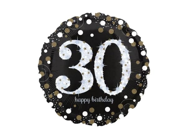 Folieballon 30 år Sparkling