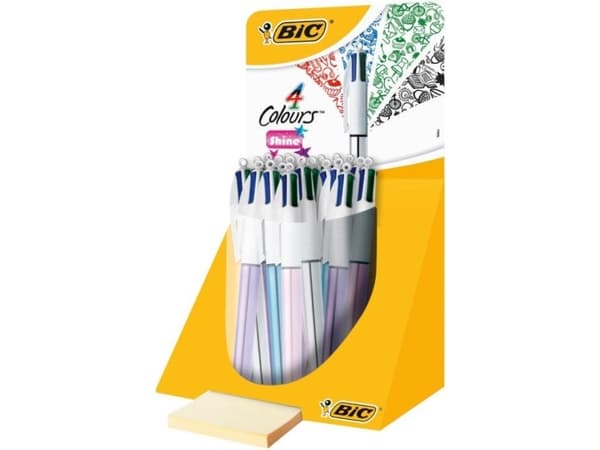 BIC 4 Colours Shine, Multifärg, 20 styck, Medium