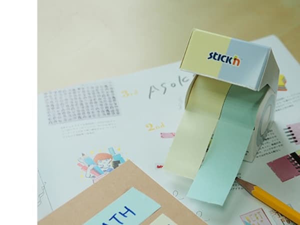 Note Roll Extra Sticky FSC 2x25mmx10m Pastel Gul/Blå