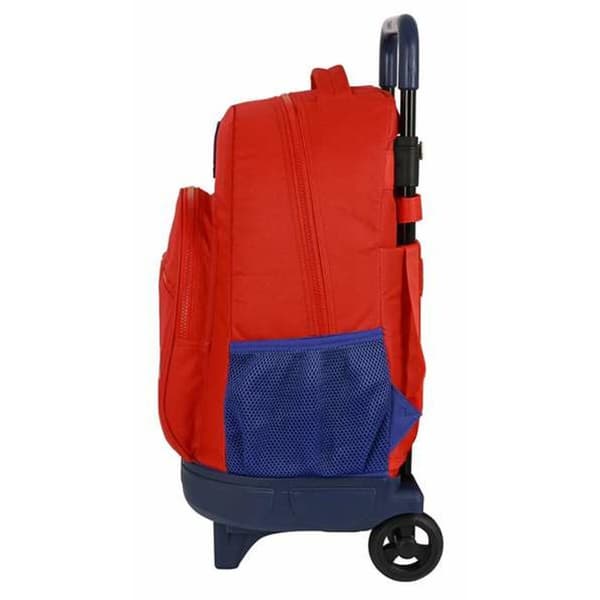 School Rucksack with Wheels Atlético Madrid Red Navy Blue 33 x 45 x 22 cm