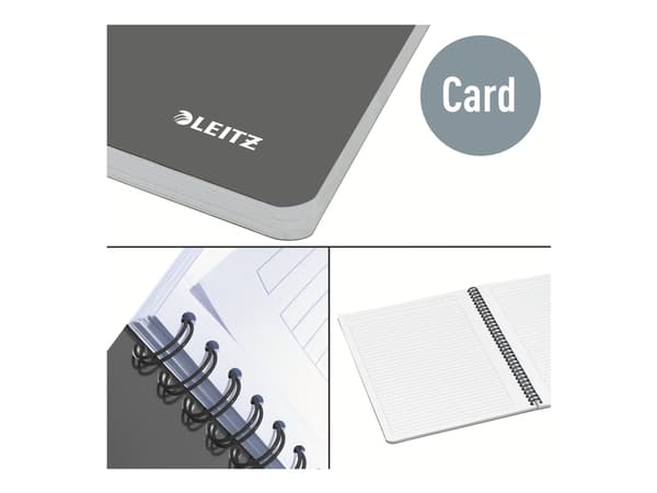 Leitz Office -muistilappu A4 viivoitettu, lankasidottu, pahvinen kansi Lajiteltu - (5 kpl)