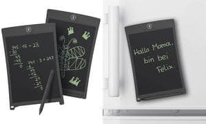 WEDO LCD skrive- og tegnebræt, 8,5" (21,59 cm), sort maling uden papir, øv matematik, læg beskeder - 1 stk (66 908501) Sort