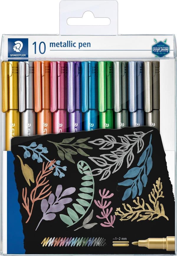 Metallisk pen - sæt med 10 Design Journey - 8323 TB10