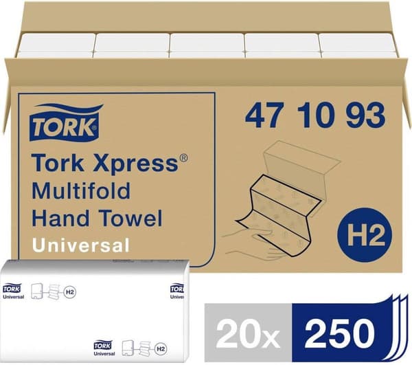 TORK 471093 Papirhåndklæder Hvid 20 stk.
