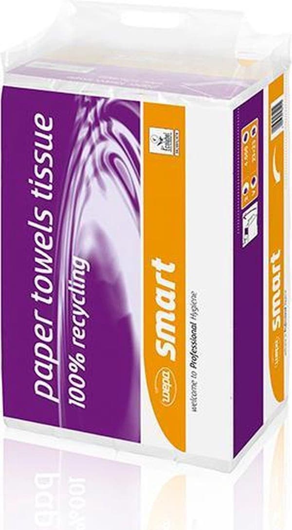 wepa håndklædepapir smart 240x230mm v-fold hvid