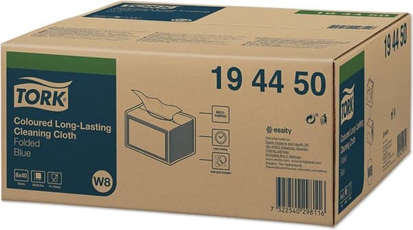 TORK Rengøringsservietter Blå 194450 Antal: 320