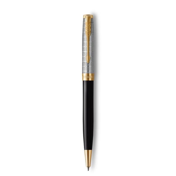 PARKER Sonnet-penna Premium Metall & Svart Guldklämma Sval