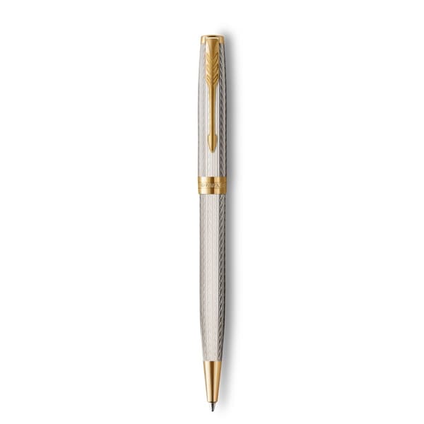PARKER Pen Sonnet Premium Silver Mistral Gold Clip, sølv, version SW
