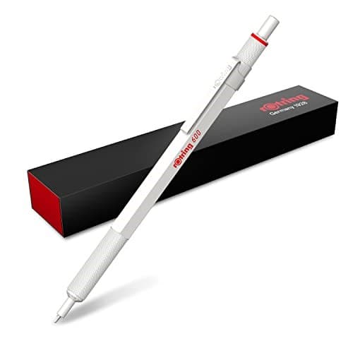 ROTRING Kugelschreiber 600 Metallic-Perlweiź M schwarz Geschenkbox