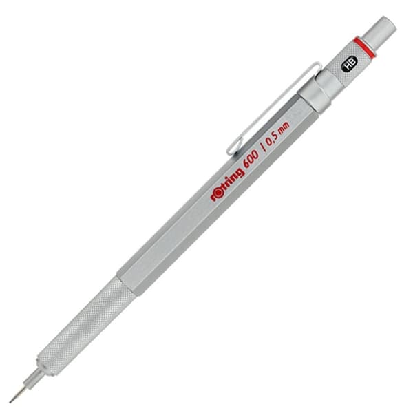 Rotring 1904445 kulspetspenna Silverfärgad utdragbar kulspetspenna med clips
