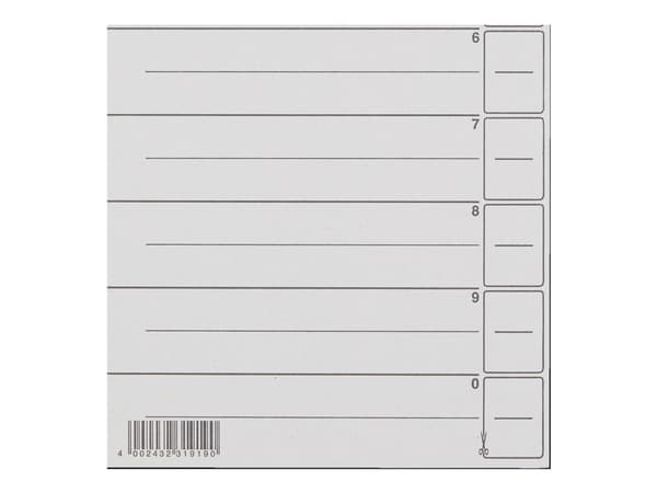 Leitz 16500085, Numeroitu välilehtihakemisto, Pahvi, Harmaa, A4, 200 g/m², 240 mm