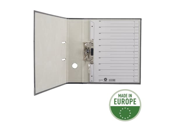 Leitz 16500085, Numeroitu välilehtihakemisto, Pahvi, Harmaa, A4, 200 g/m², 240 mm