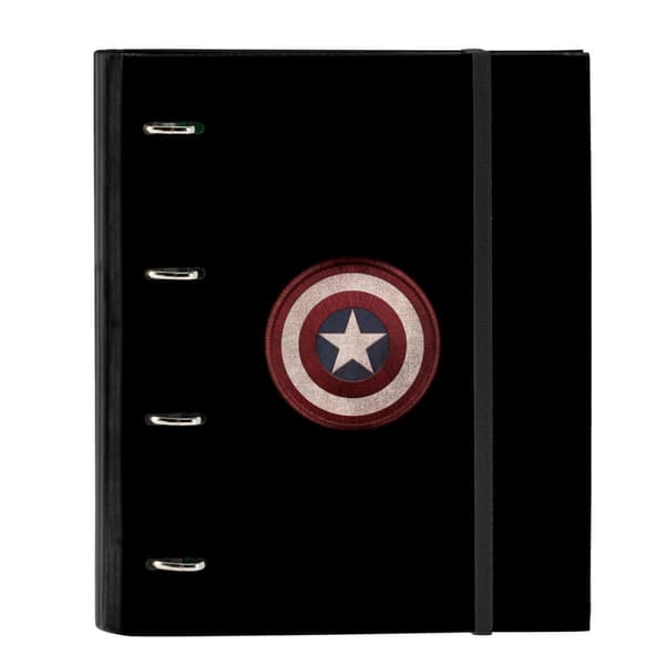 Ring binder Capitán América Black