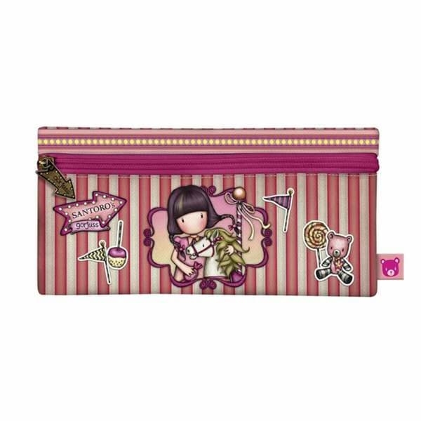 Holdall Gorjuss Fairground Carousel Salmon 22 x 11 x 1,5 cm Narrow