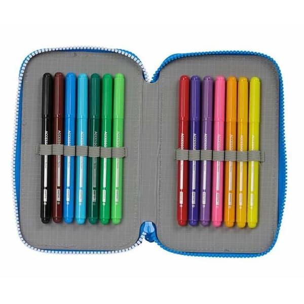 Double Pencil Case R. C. Deportivo de La Coruña 12,5 x 19,5 x 4 cm