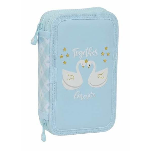 Double Pencil Case Glow Lab Cisnes 12,5 x 19,5 x 4 cm Swan