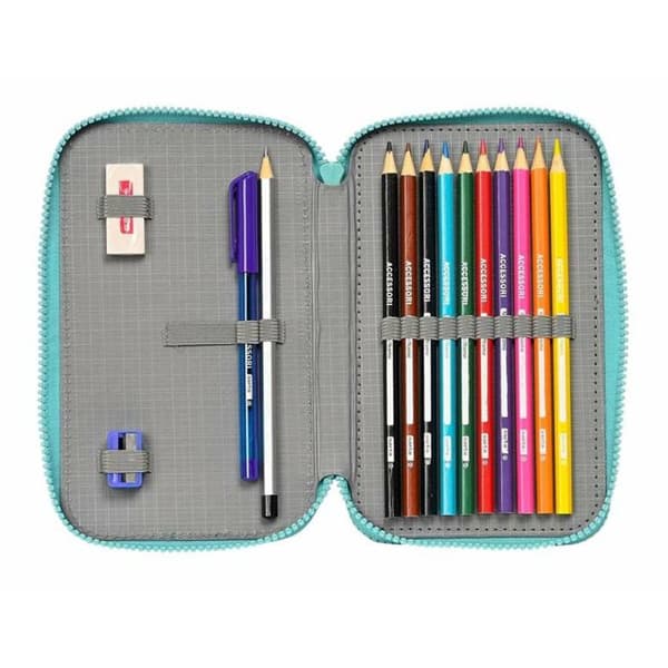 Double Pencil Case Baby Shark Surfing 12,5 x 19,5 x 4 cm