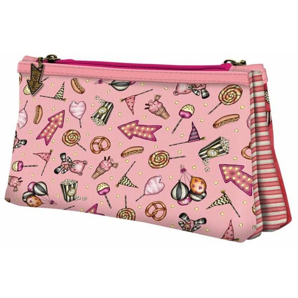Double Carry-all Gorjuss Fairground Carousel Salmon 21,5 x 11,5 x 5 cm