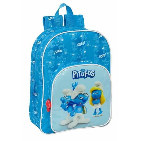 Child bag Los Pitufos 26 x 34 x 11 cm