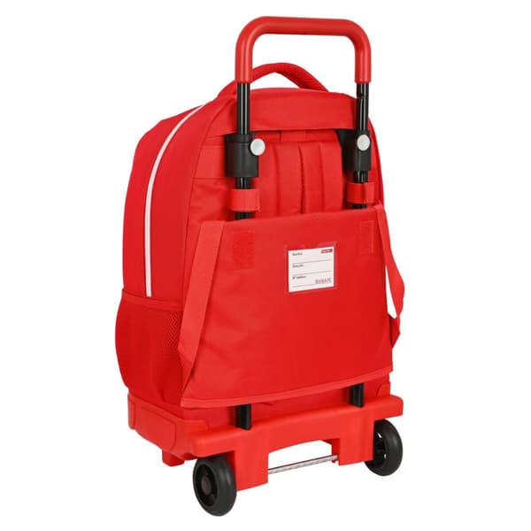 School Rucksack with Wheels Sevilla Fútbol Club Red 33 X 45 X 22 cm