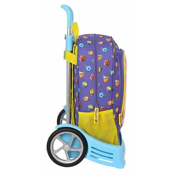 School Rucksack with Wheels SuperThings Guardians of Kazoom Yellow Purple 32 x 42 x 14 cm