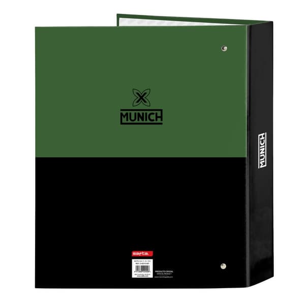 Ring binder Munich Caviar Green 27 x 33 x 6 cm