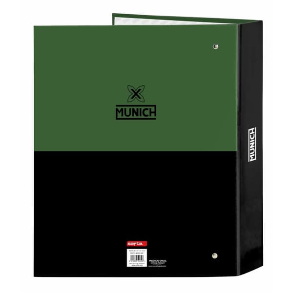 Ring binder Munich Caviar Green 27 x 33 x 6 cm