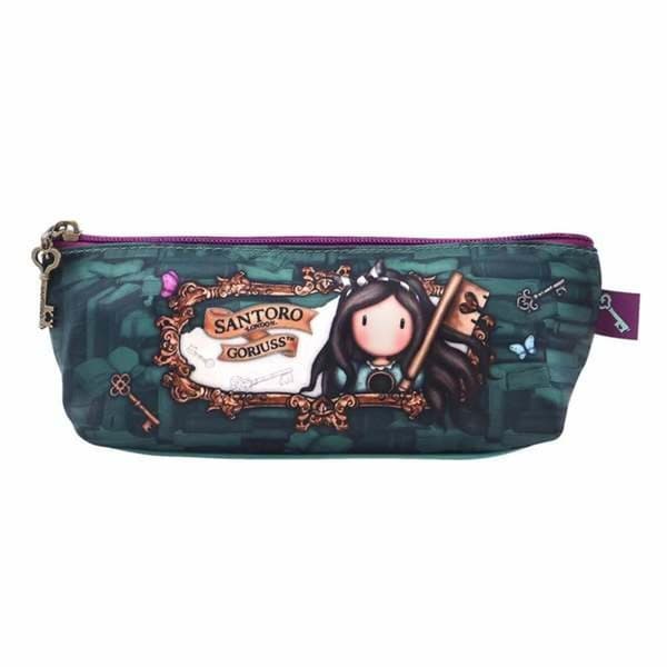 School Case Gorjuss Curiosity Green Grey 22,3 x 8,8 x 5,7 cm