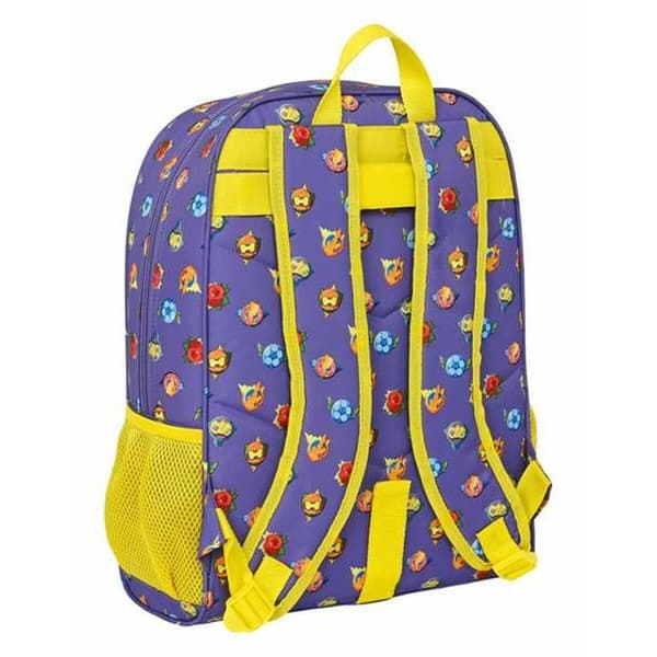 School Bag SuperThings Guardians Of Kazoom Yellow Purple 32 x 42 x 14 cm