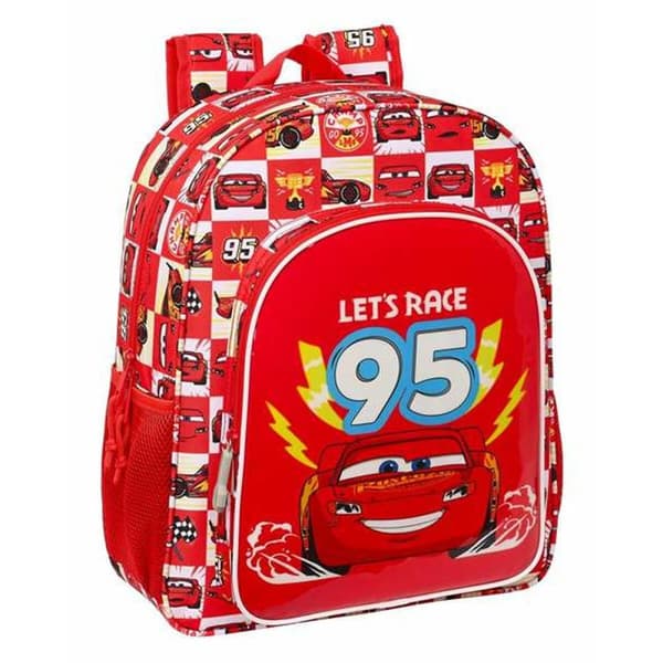 School Bag Cars Let's Race Red 32 x 38 x 12 cm