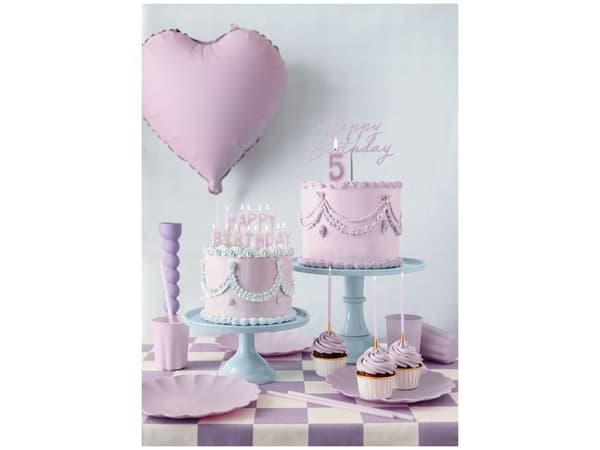 Syntymäpäiväkynttilät tavallinen violetti 14cm 12kpl