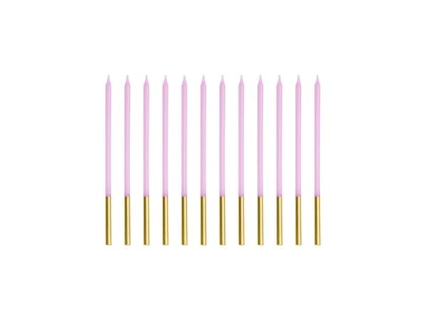 Syntymäpäiväkynttilät tavallinen violetti 14cm 12kpl