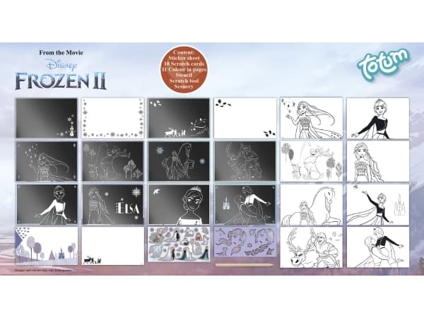 Totum Disney Frozen 2 Scratch Book, Children''s scratch card, 3 År, Multifärg