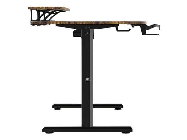 Ultradesk HIGHLANDER XXL, Straight, Rectangular shape, Gaming, Matt, Black, T-legs