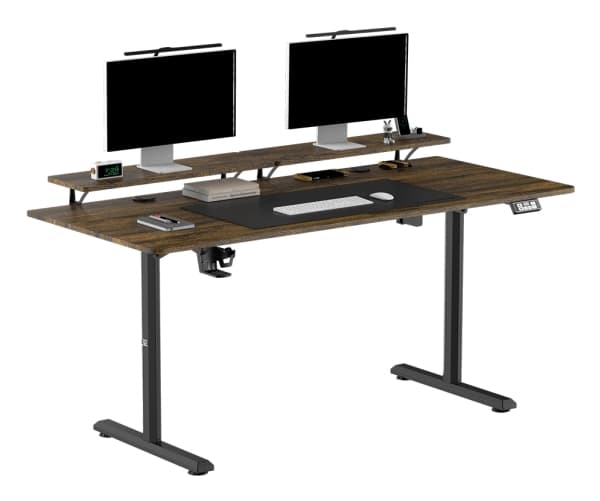 Ultradesk HIGHLANDER XXL, Straight, Rectangular shape, Gaming, Matt, Black, T-legs