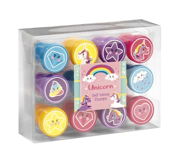 Totum Unicorn Selfinking Stamps, Children''s stamp set, 3 År, Multifärg