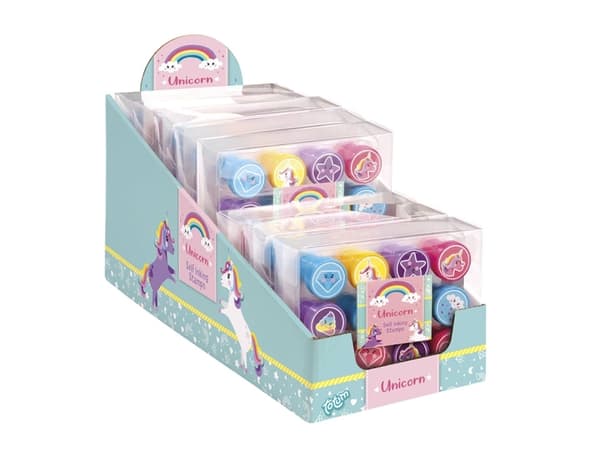 Totum Unicorn Selfinking Stamps, Children''s stamp set, 3 År, Multifärg
