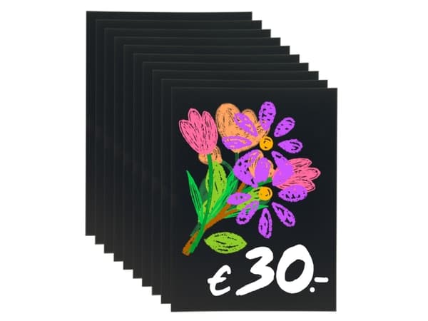 Securit® A6 liitutaulut 10 kpl iskunkestävästä polystyreenistä, mattamusta