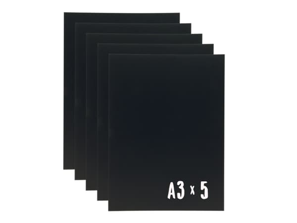 Securit® A3 kridtskilte 5 stk. slagfast polystyren, matsort