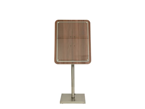 Securit® GLASS STAR Informationsdisplay 85 för 4xA4, valnöt - komplett sats
